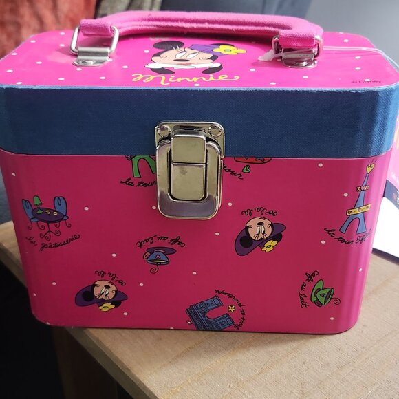 Disney Minnie Mouse Pink Purse OO LA LA Stationary Paris Trunk Purse w /Tags - Picture 1 of 12